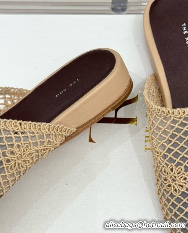 Hot Sale The Row Weave Mesh Mule TR052807 Beige 2025