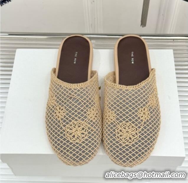 Hot Sale The Row Weave Mesh Mule TR052807 Beige 2025