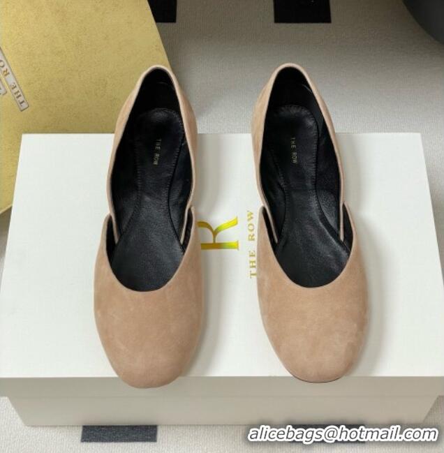Best Cheap The Row Suede Ballet Flat TR052809 Beige 2025