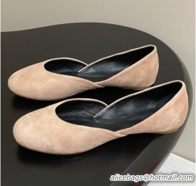 Best Cheap The Row Suede Ballet Flat TR052809 Beige 2025