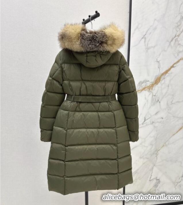 New Classic Moncler Long Down Jacket M091841 Green 2025