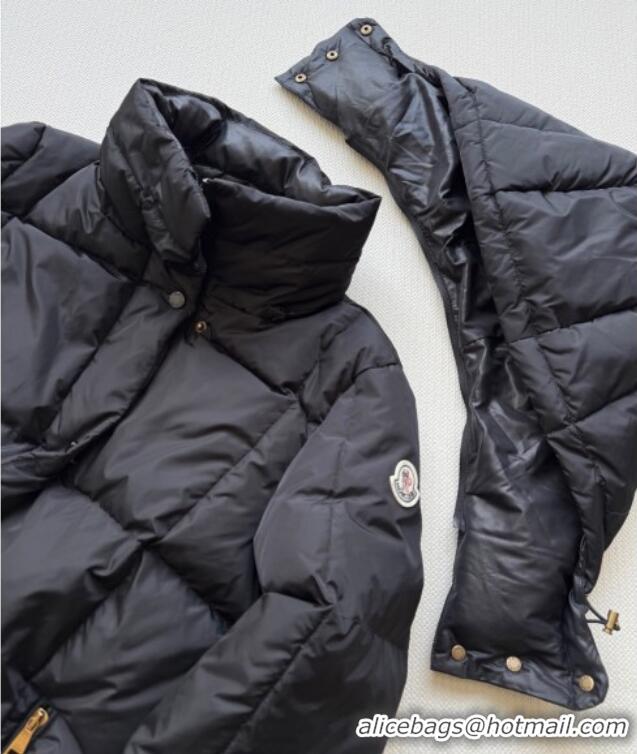 Market Sells Moncler Quilted Long Down Jacket M091843 Black 2025