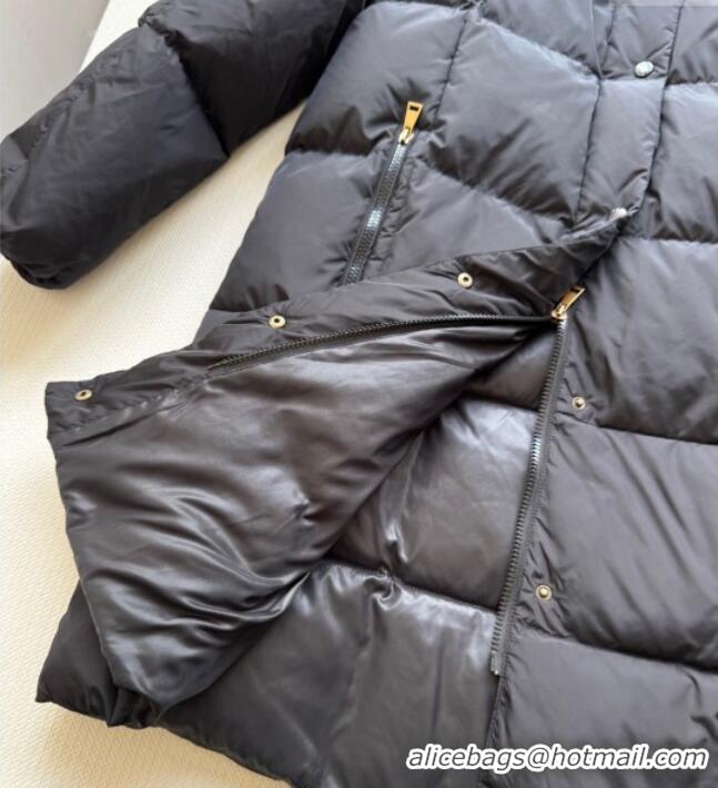 Market Sells Moncler Quilted Long Down Jacket M091843 Black 2025