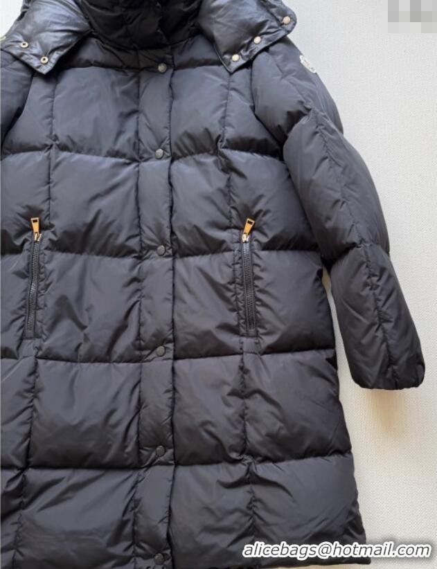 Market Sells Moncler Quilted Long Down Jacket M091843 Black 2025