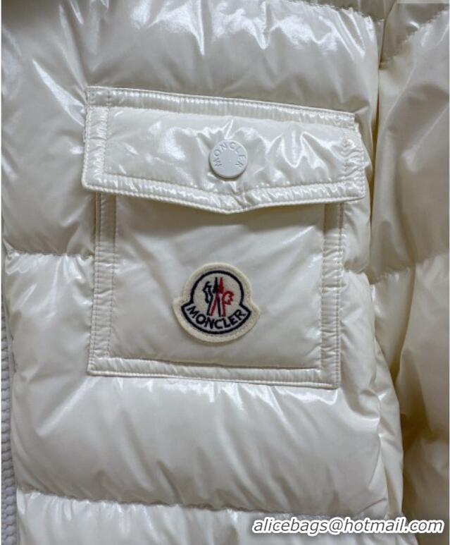 Buy New Cheap Moncler Short Down Jacket M091847 White 2025