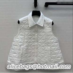 Traditional Discount Moncler A-Shaped Down Vest M091850 White 2025