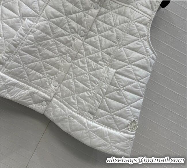 Traditional Discount Moncler A-Shaped Down Vest M091850 White 2025