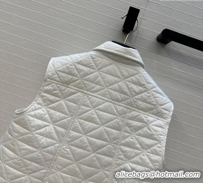 Traditional Discount Moncler A-Shaped Down Vest M091850 White 2025