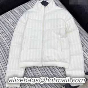 Inexpensive Moncler Knit Down Jacket M091857 White 2025