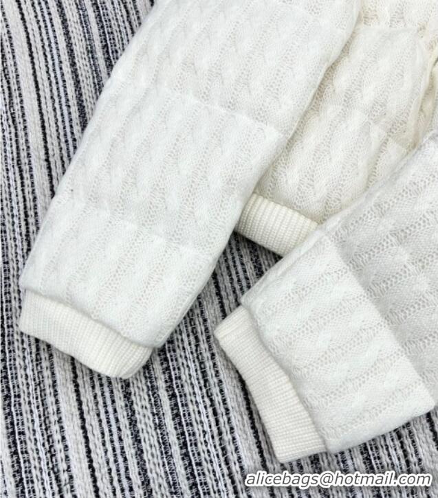 Inexpensive Moncler Knit Down Jacket M091857 White 2025