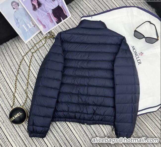 Good Quality Moncler Short Down Jacket M091860 Blue 2025