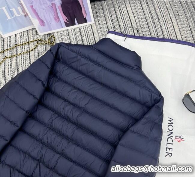 Good Quality Moncler Short Down Jacket M091860 Blue 2025