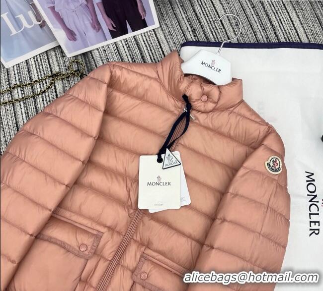 Cheap Discount Moncler Short Down Jacket M091860 Pink 2025