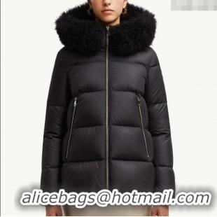 Market Sells Moncler A-Shaped Down Jacket with Fox Fur 1014 Black 2025
