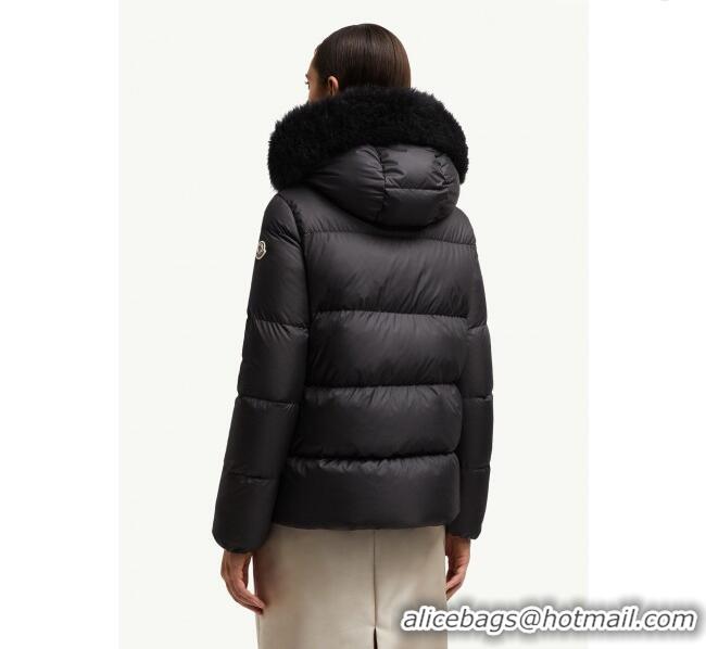 Market Sells Moncler A-Shaped Down Jacket with Fox Fur 1014 Black 2025