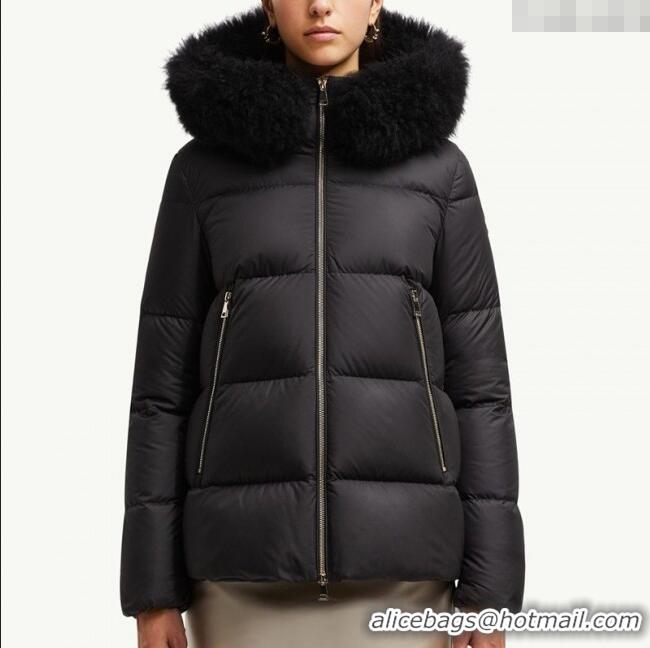 Market Sells Moncler A-Shaped Down Jacket with Fox Fur 1014 Black 2025