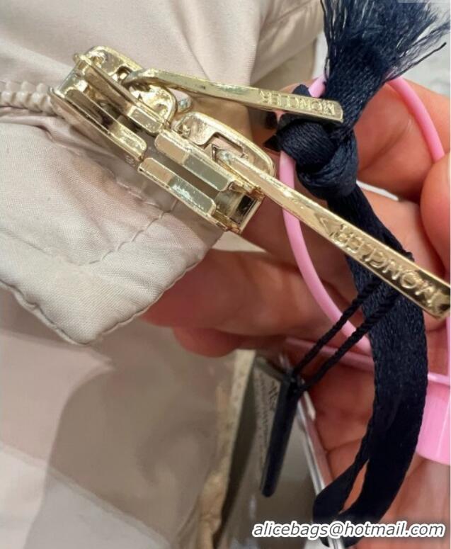 Low Cost Moncler A-Shaped Down Jacket with Fox Fur 1014 White 2025