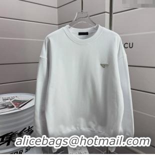 Cheapest Prada Sweatshirt P101301 White 2025 (For women and men)