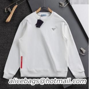 Luxury Cheap Prada Mens Sweatshirt P101404 White 2025