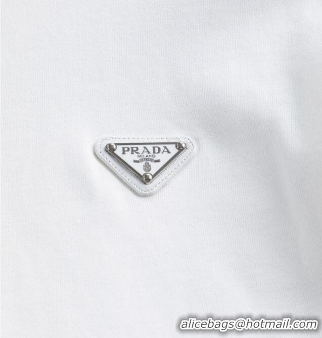 Luxury Cheap Prada Mens Sweatshirt P101404 White 2025