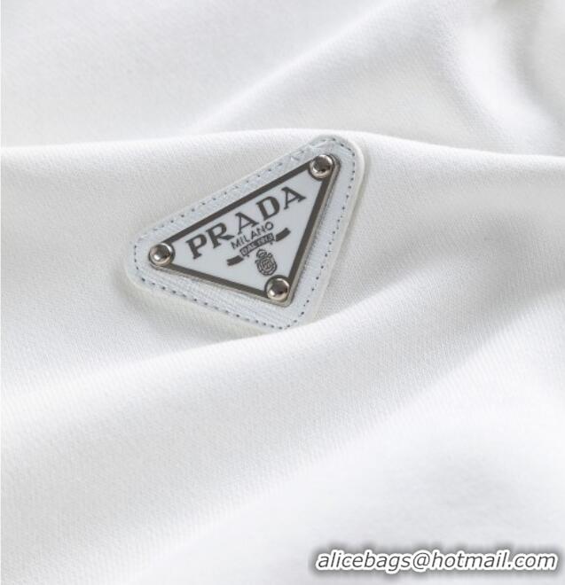 Luxury Cheap Prada Mens Sweatshirt P101404 White 2025