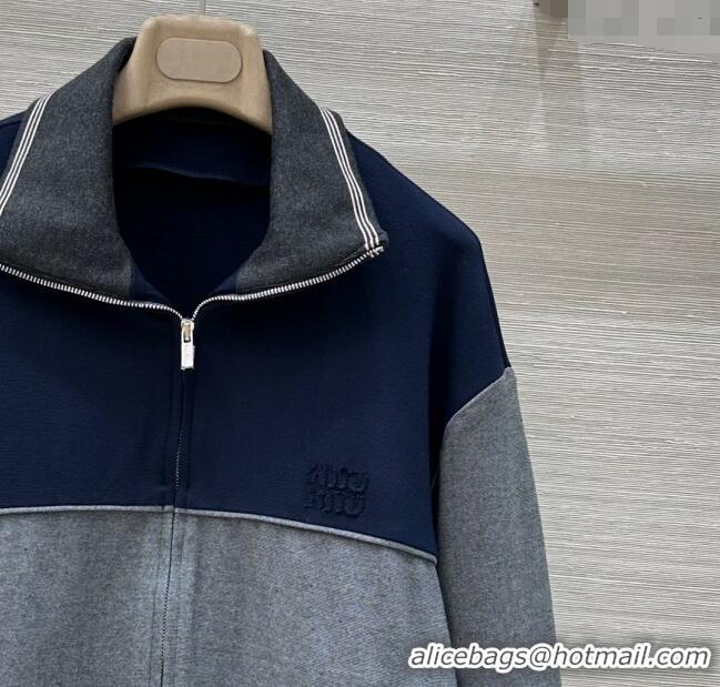 Buy Discount Miu Miu Patchwork Jacket 0717 Grey/Blue 2025