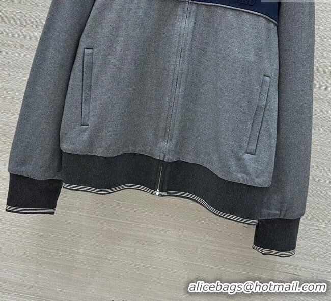 Buy Discount Miu Miu Patchwork Jacket 0717 Grey/Blue 2025