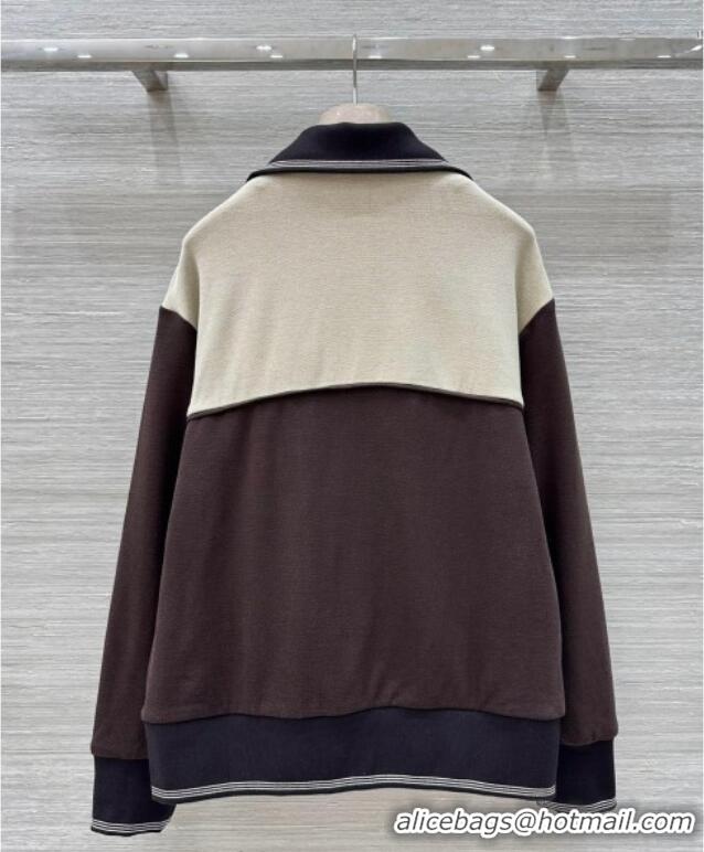 Hot Sell Cheap Miu Miu Patchwork Jacket 0717 Beige/Brown 2025