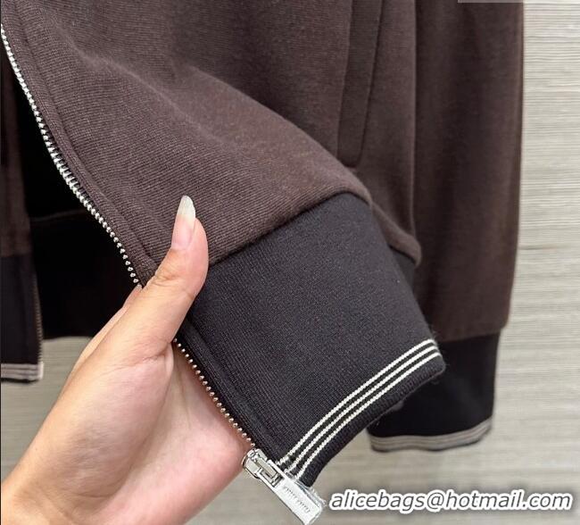 Hot Sell Cheap Miu Miu Patchwork Jacket 0717 Beige/Brown 2025