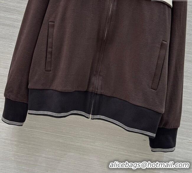 Hot Sell Cheap Miu Miu Patchwork Jacket 0717 Beige/Brown 2025