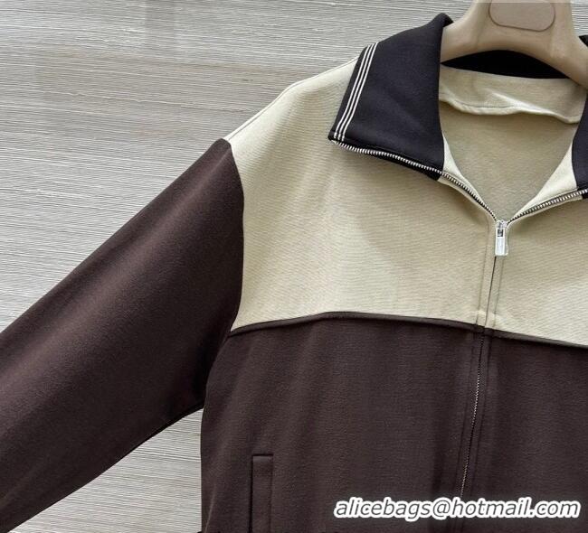 Hot Sell Cheap Miu Miu Patchwork Jacket 0717 Beige/Brown 2025