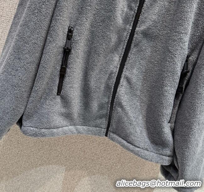 Luxury Discount Miu Miu Fleece Sweatshirt M101406 Grey 2025