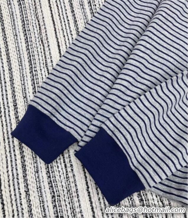 Buy New Cheap Miu Miu Cotton Long T-Shirt MM101415 Grey/Blue 2025