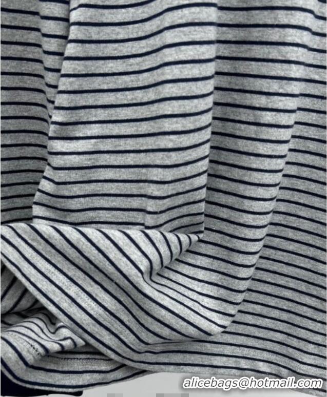 Top Grade Miu Miu Cotton Long T-Shirt MM101415 Grey/Black 2025