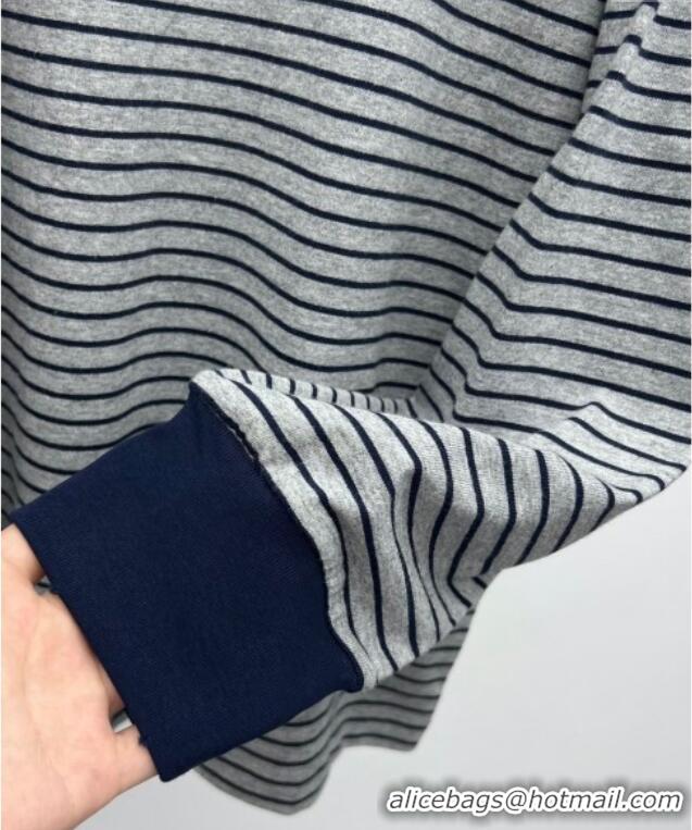 Top Grade Miu Miu Cotton Long T-Shirt MM101415 Grey/Black 2025