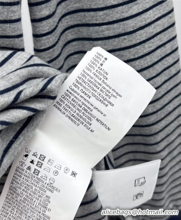 Top Grade Miu Miu Cotton Long T-Shirt MM101415 Grey/Black 2025