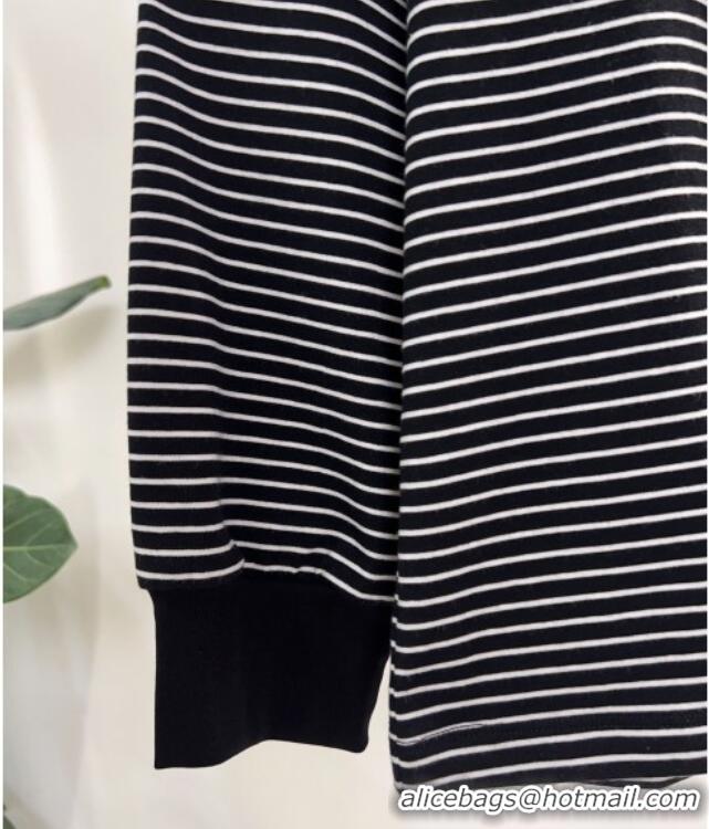 Cheapest Miu Miu Cotton Long T-Shirt MM101415 Black/White 2025