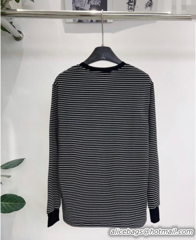 Cheapest Miu Miu Cotton Long T-Shirt MM101415 Black/White 2025