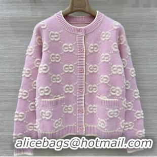 Promotional Gucci GG Wool Cardigan 1015 Pink 2025