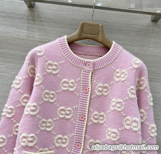 Promotional Gucci GG Wool Cardigan 1015 Pink 2025