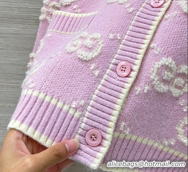 Promotional Gucci GG Wool Cardigan 1015 Pink 2025