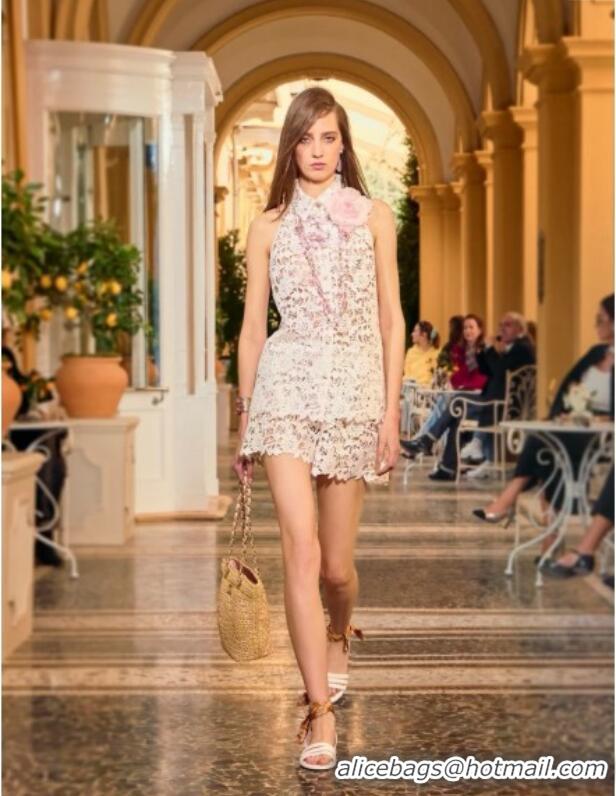 Super Quality Chanel Lace Vest 0620 White 2025