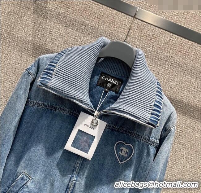 New Fashion Chanel Coco Beach Denim Jacket 0620 Blue 2025