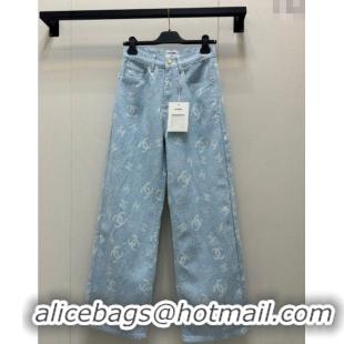 Affordable Price Chanel Cotton Jeans 0620 Light Blue 2025