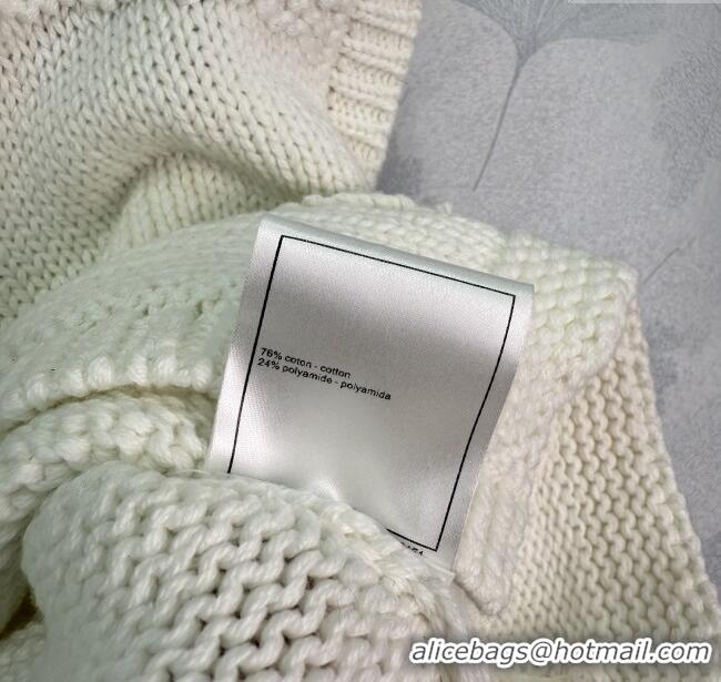 Discount Design Chanel Knit Short Vest 0620 White 2025