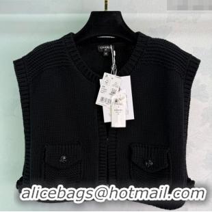 Promotional Chanel Knit Short Vest 0620 Black 2025