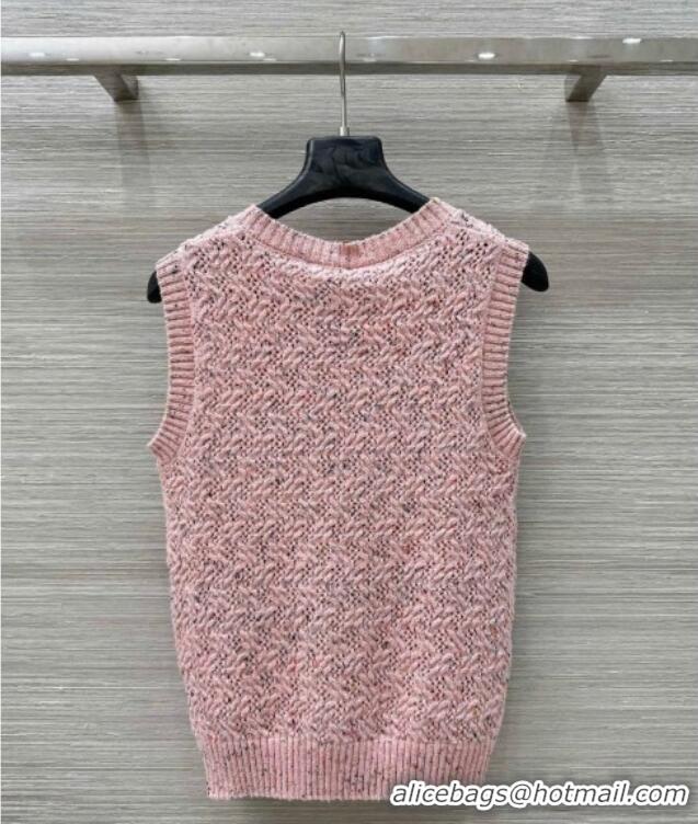 ​Buy Cheap Chanel Cashmere Blend Knit Vest 0620 Pink 2025