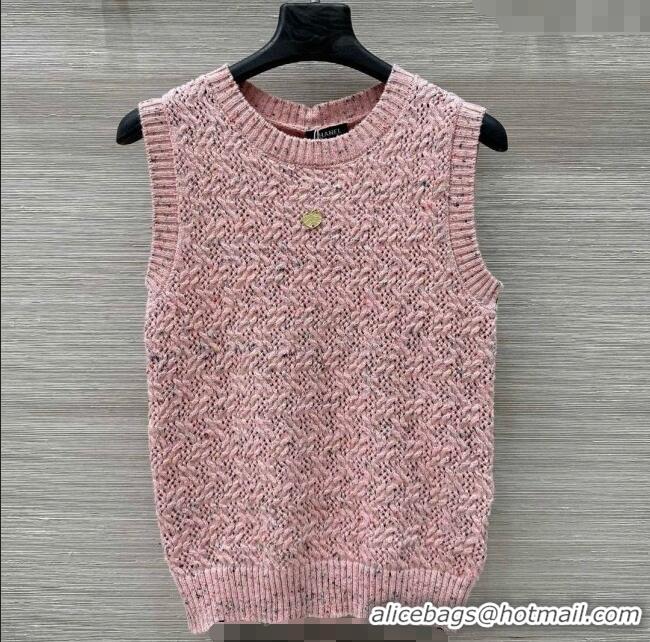 ​Buy Cheap Chanel Cashmere Blend Knit Vest 0620 Pink 2025