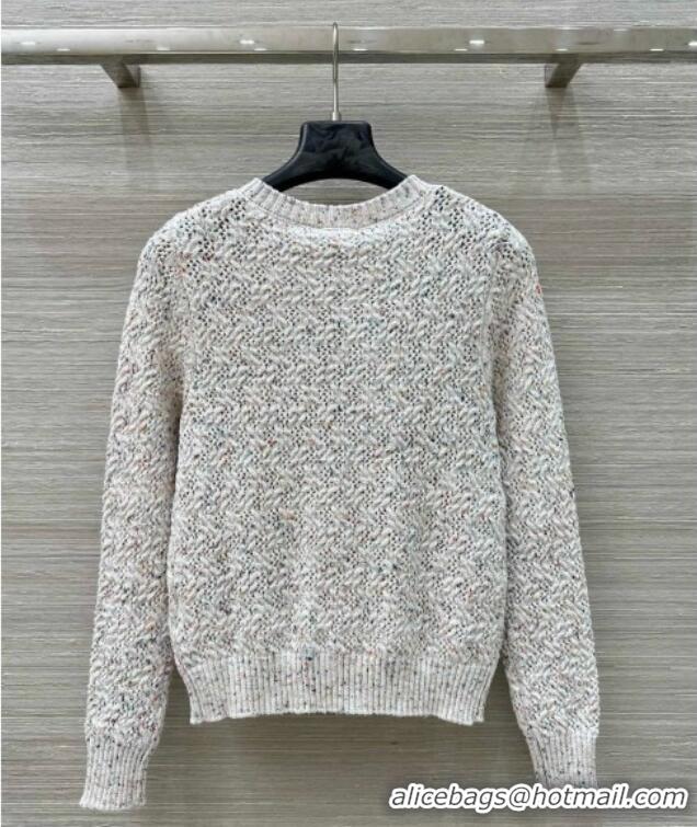 Super Quality Chanel Cashmere Blend Knit Cardigan 0620 White 2025