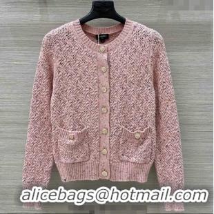 Trendy Design Chanel Cashmere Blend Knit Cardigan 0620 Pink 2025